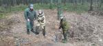 Члены поискового отряда «Рубеж» из Калинковичского района обнаружили место падения самолета Як-9Т
